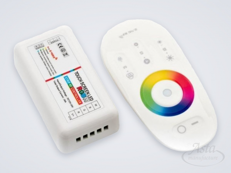 Контроллер SWG RGB+W сенсорный с пультом, 12/24 В, 4х6 А (RF-RGBW-S-24A) Контроллер SWG RGB+W сенсорный с пультом, 12/24 В, 4х6 А (RF-RGBW-S-24A)