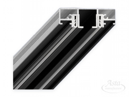 Профиль карниз KRAAB Slim Road 01 однорядный, черный (2 м)