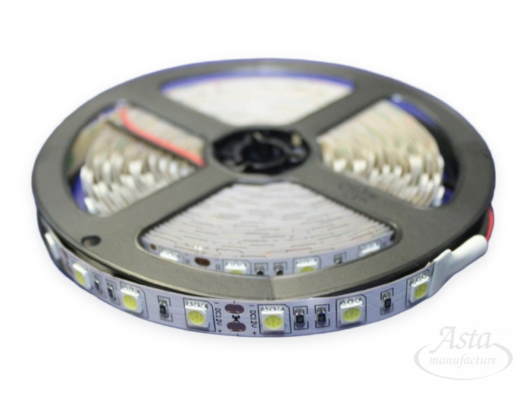 Светодиодная лента открытая SMD 5050 60LED/mIP, 12 V, холодный белый Светодиодная лента открытая SMD 5050 60LED/mIP, 12 V, холодный белый